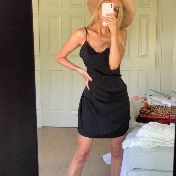 Satin like slip mini dress - Picture 3 of 7